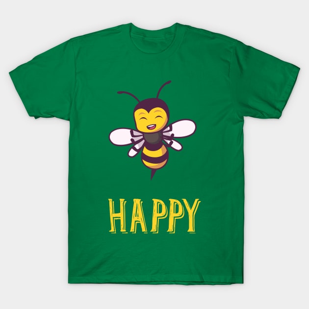 bee happy T-Shirt by Lomitasu